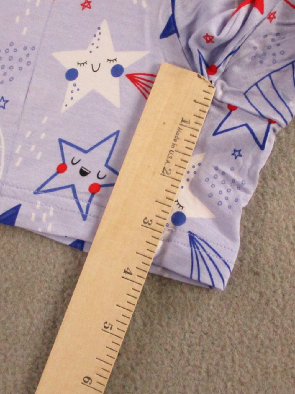 Little Sleepies Pajama Shorts Womens XL Blue Stars & Stripes Bamboo Lounge PJs - Picture 5 of 7